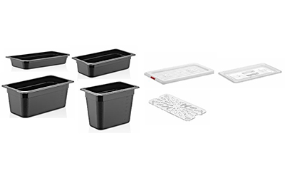 GN 1.3 GASTRONORM POLYCARBONATE BLACK PC