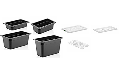GN 1.4 GASTRONORM POLYCARBONATE BLACK PC