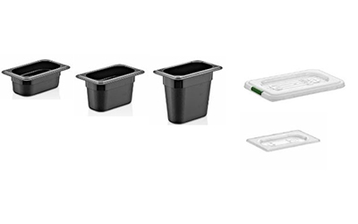 GN 1.9 GASTRONORM POLYCARBONATE BLACK PC